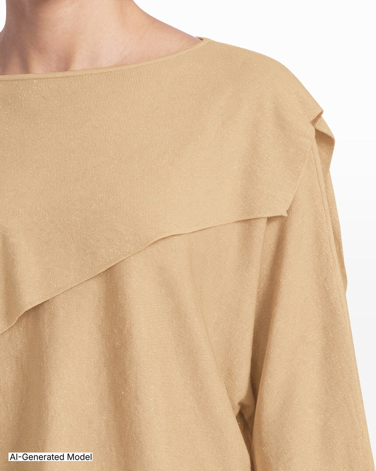 [SKU:12062528-3UZ] Boat Neck Cape Sweater
