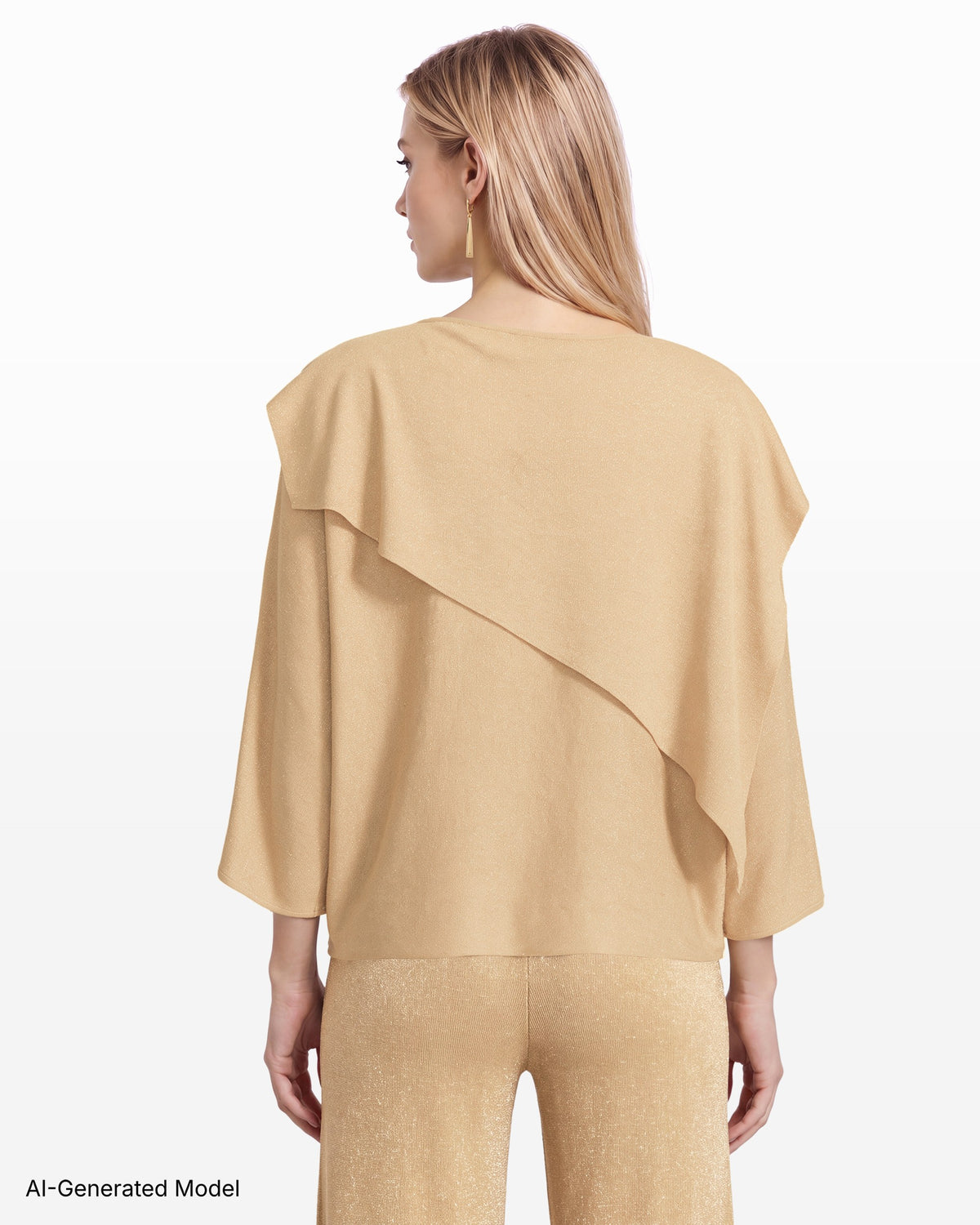 [SKU:12062528-3UZ] Boat Neck Cape Sweater