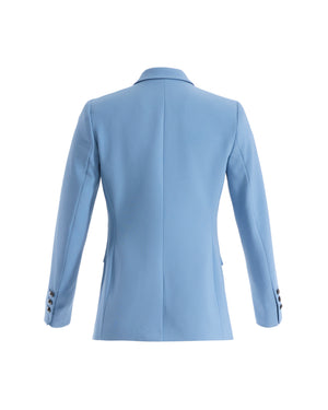 Plus Size One-Button Notch Lapel Jacket with Triple Pockets