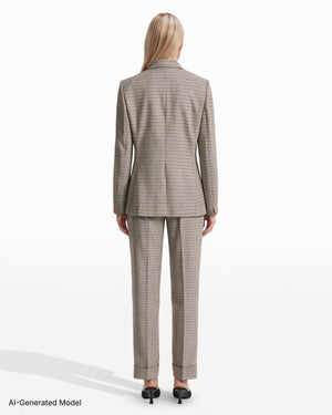 Anne Klein One-Button Jacket with Long Sleeve Slit