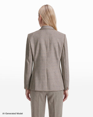 Anne Klein One-Button Jacket with Long Sleeve Slit