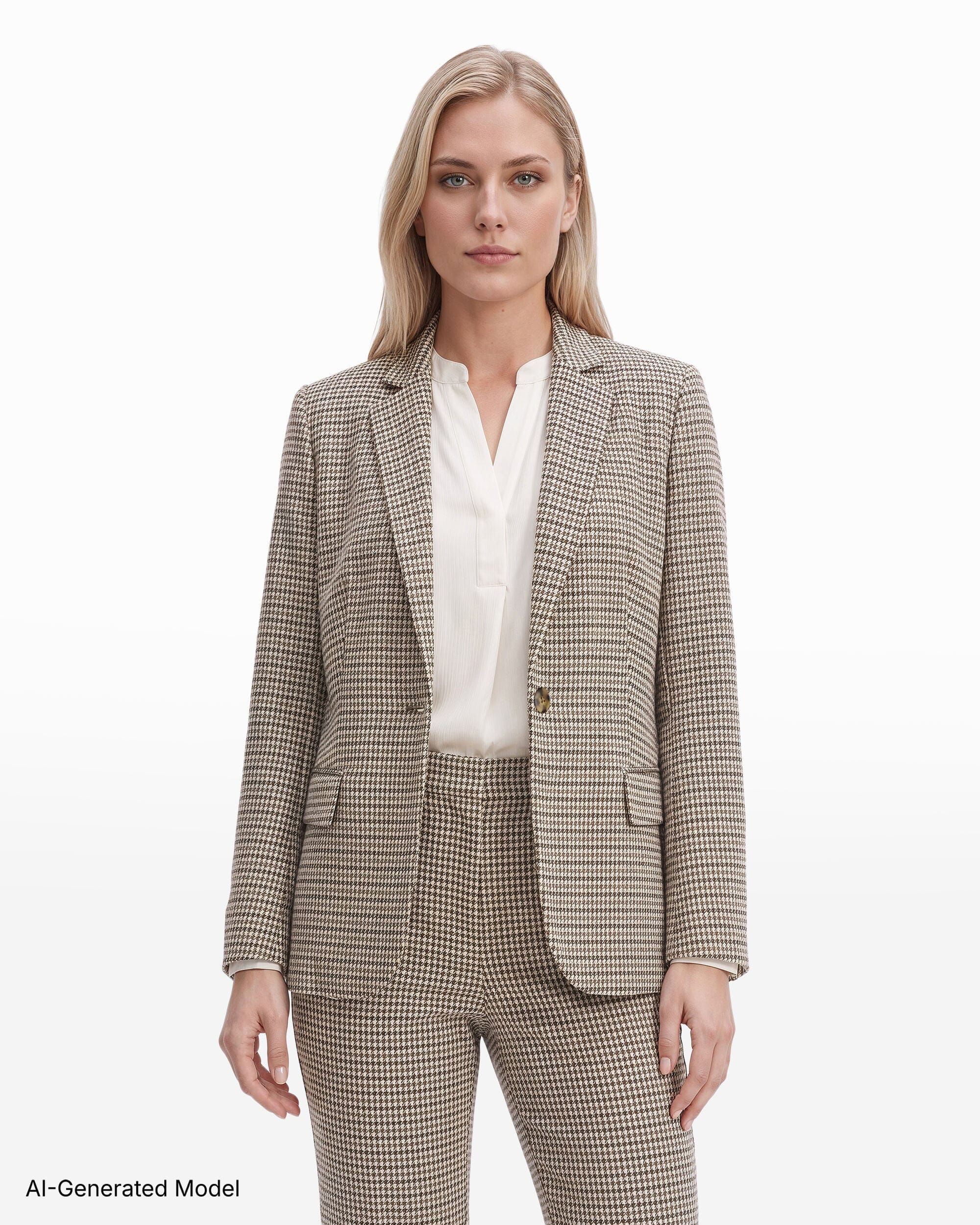 Anne Klein One-Button Jacket with Long Sleeve Slit