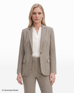 Anne Klein One-Button Jacket with Long Sleeve Slit