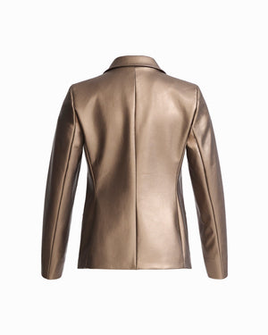 Anne Klein One-Button Notch Lapel Long Sleeve Jacket