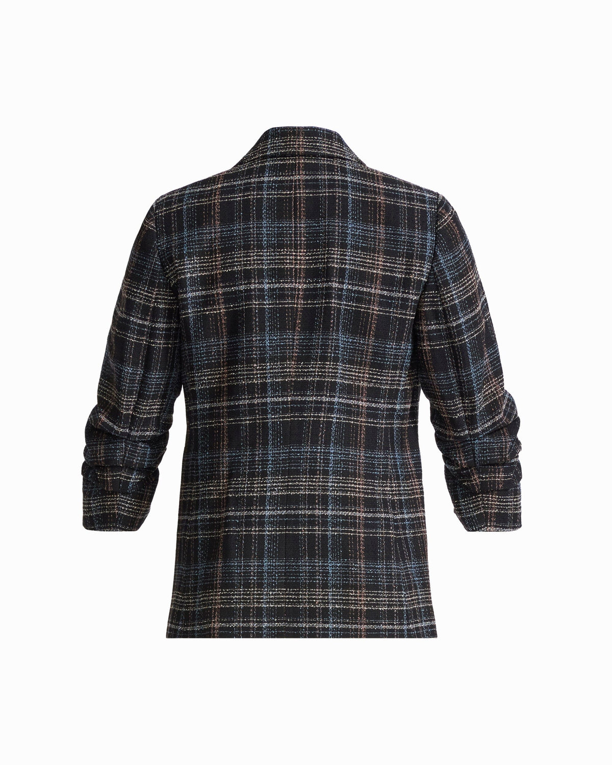 Anne Klein Faux Double-Breasted Peak Lapel Jacket with Pleated Sleeves