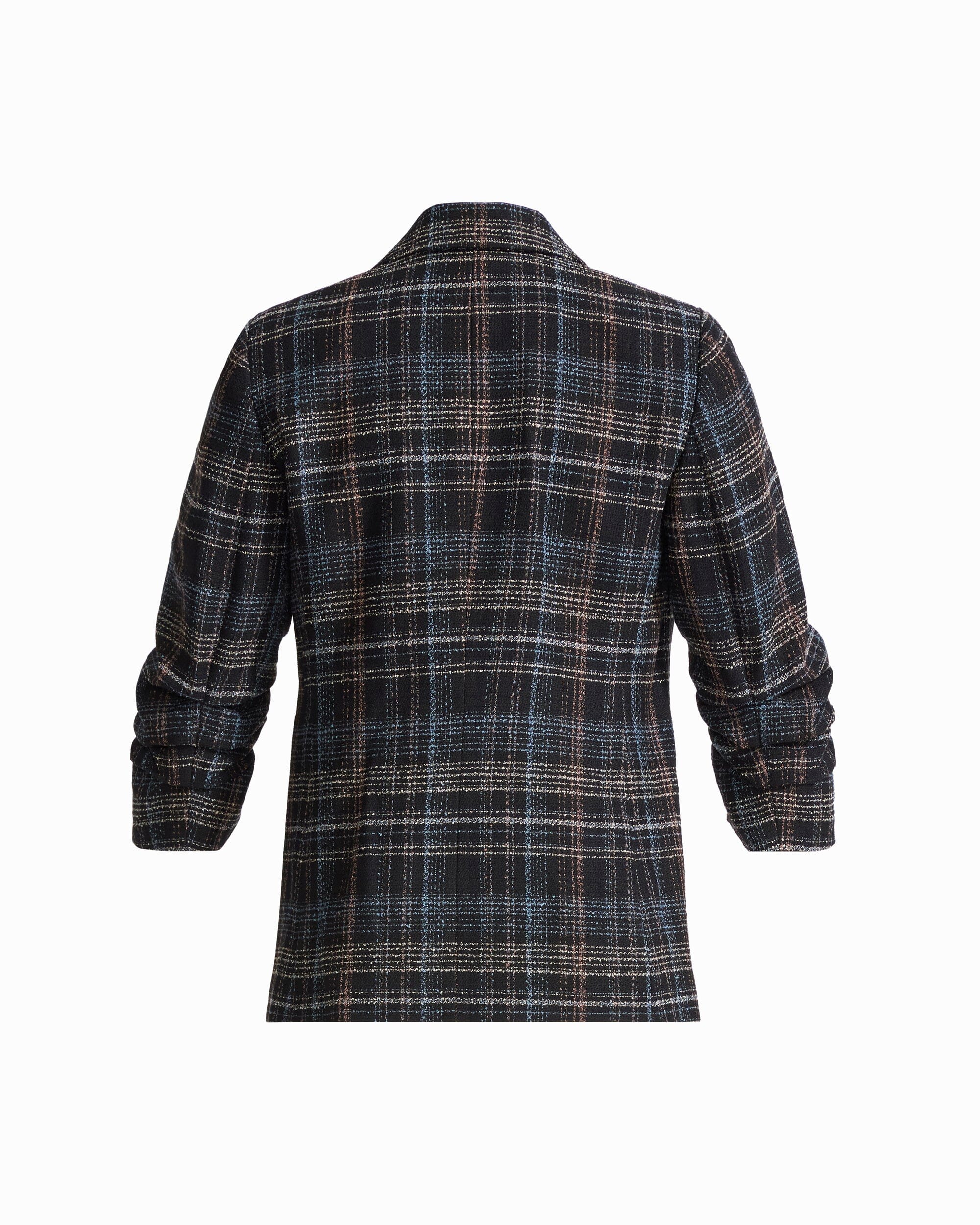 Anne Klein Faux Double-Breasted Peak Lapel Jacket with Pleated Sleeves