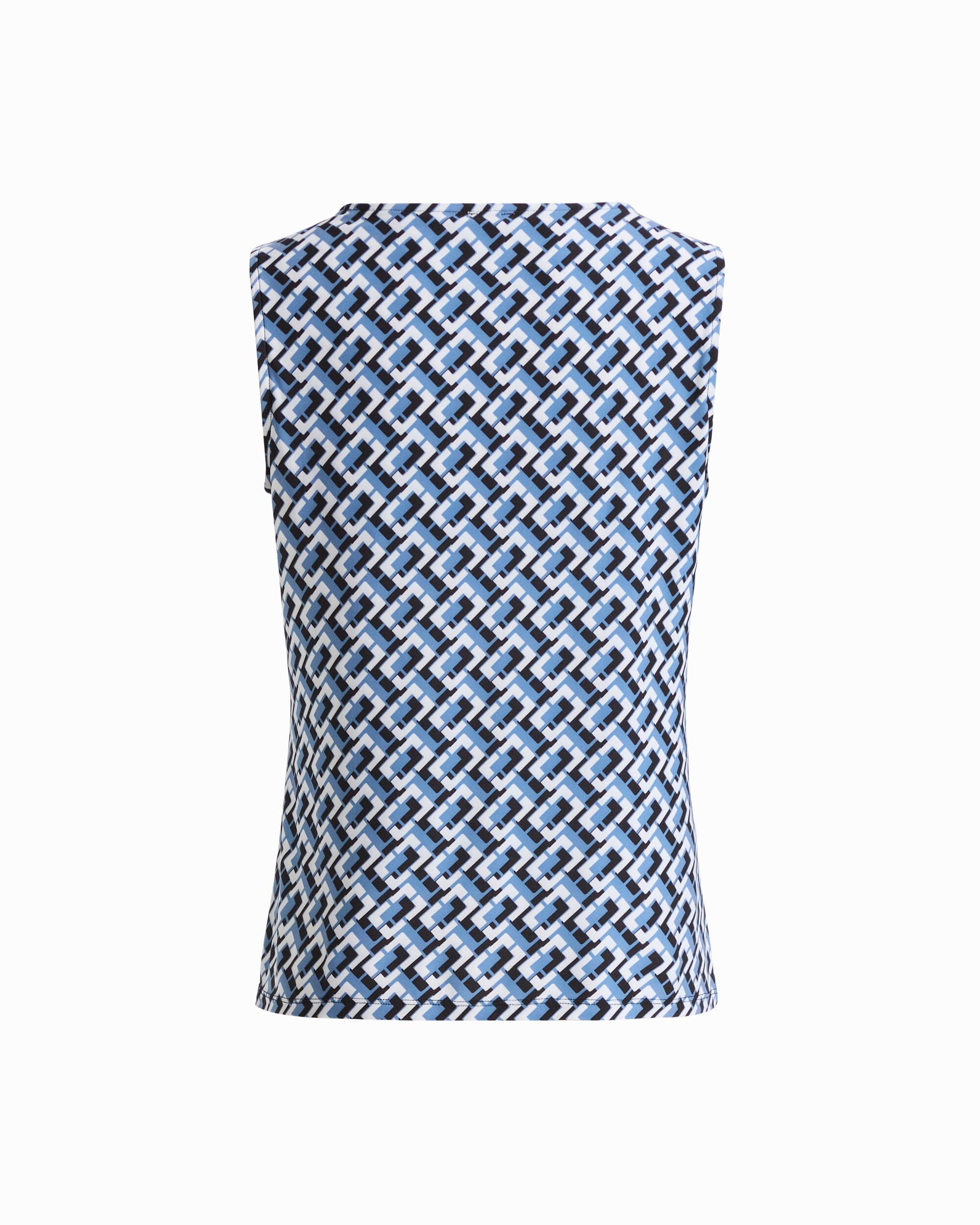Anne Klein Asymmetric Pleat Cowl Neck Sleeveless Knit Shell Top