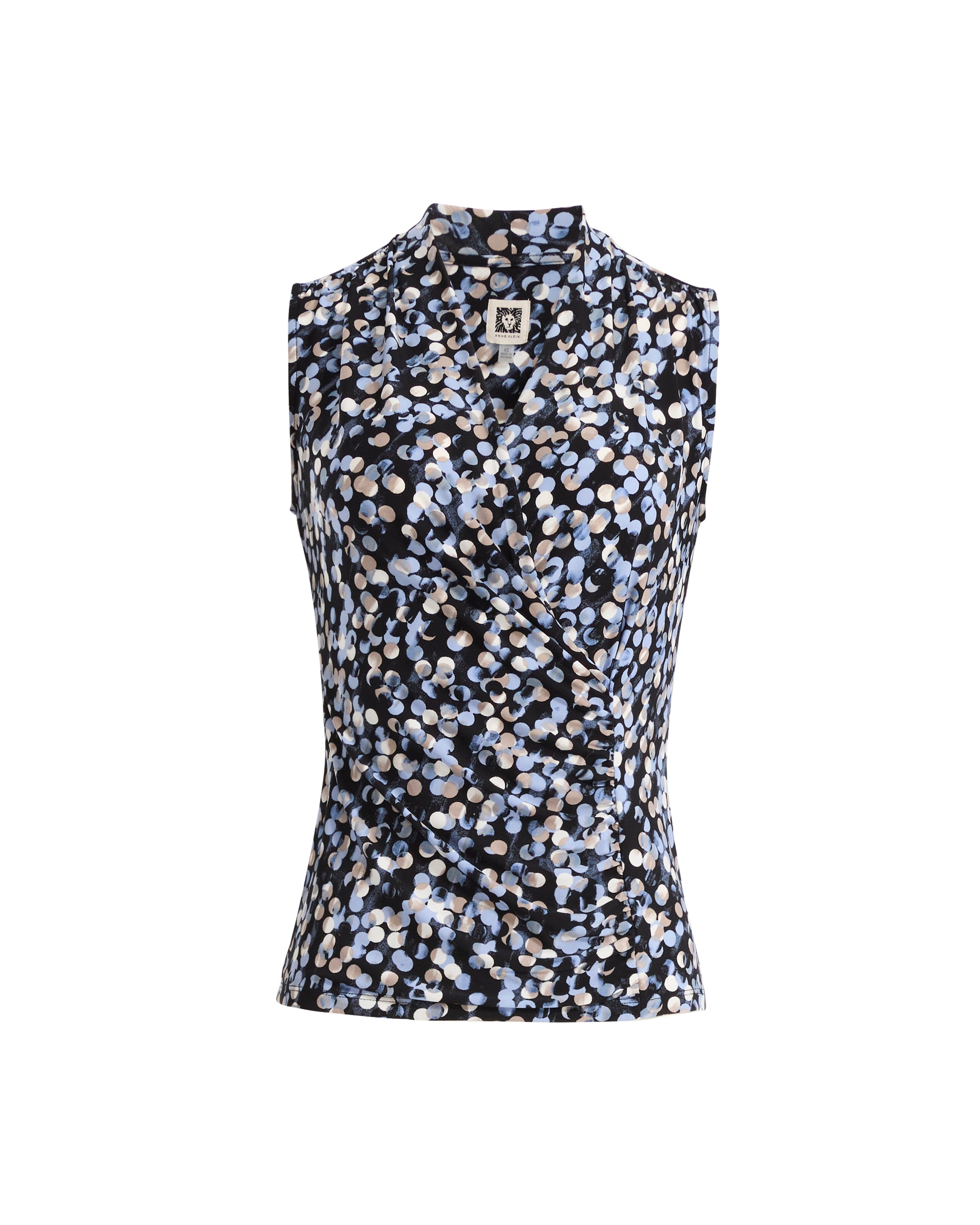 Faux Wrap Dot Top