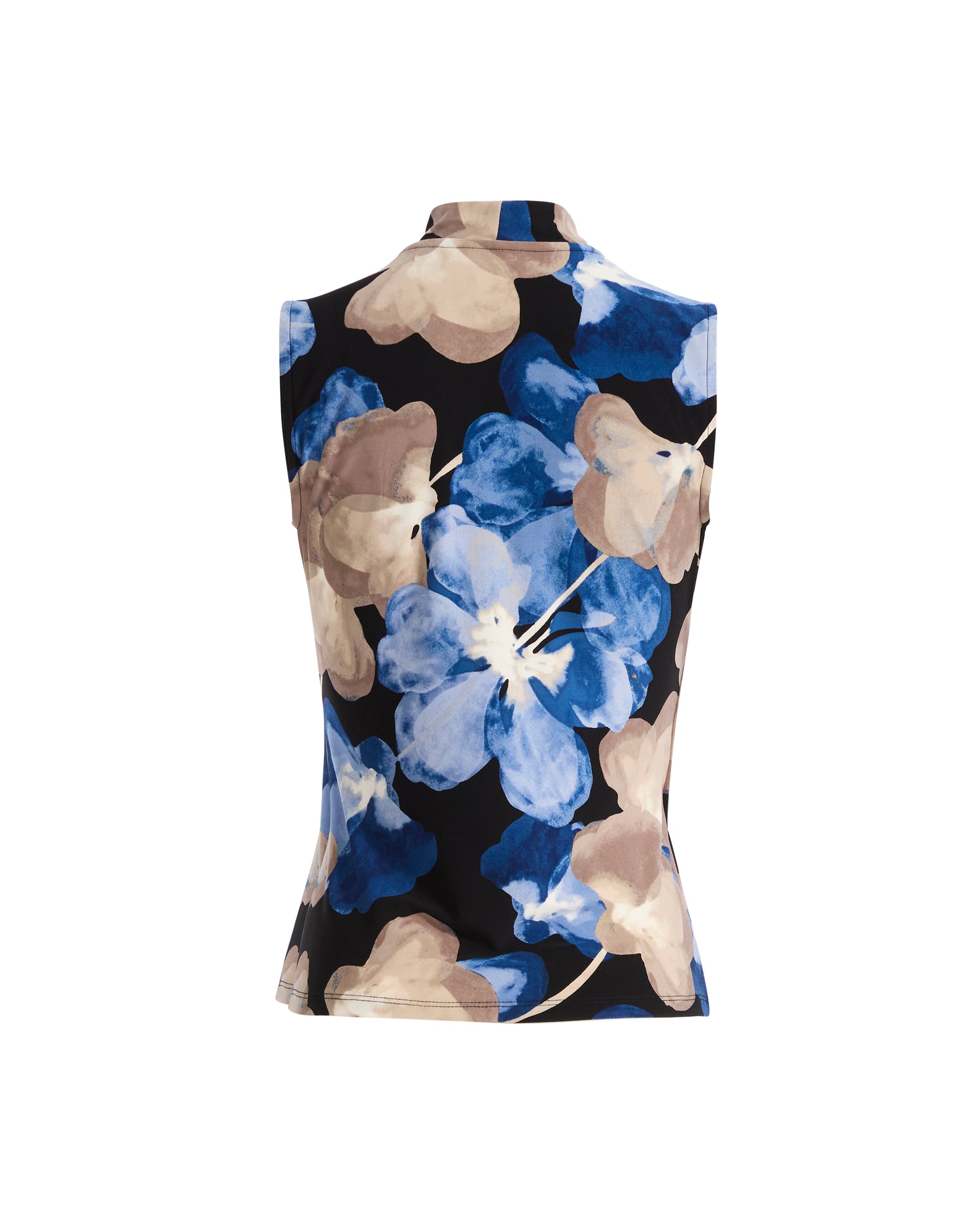 Petite Sleeveless Faux Wrap V-Neck Top