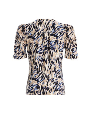 Ruched Sleeve Pullover Top
