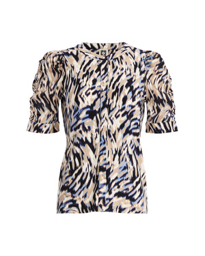 Ruched Sleeve Pullover Top