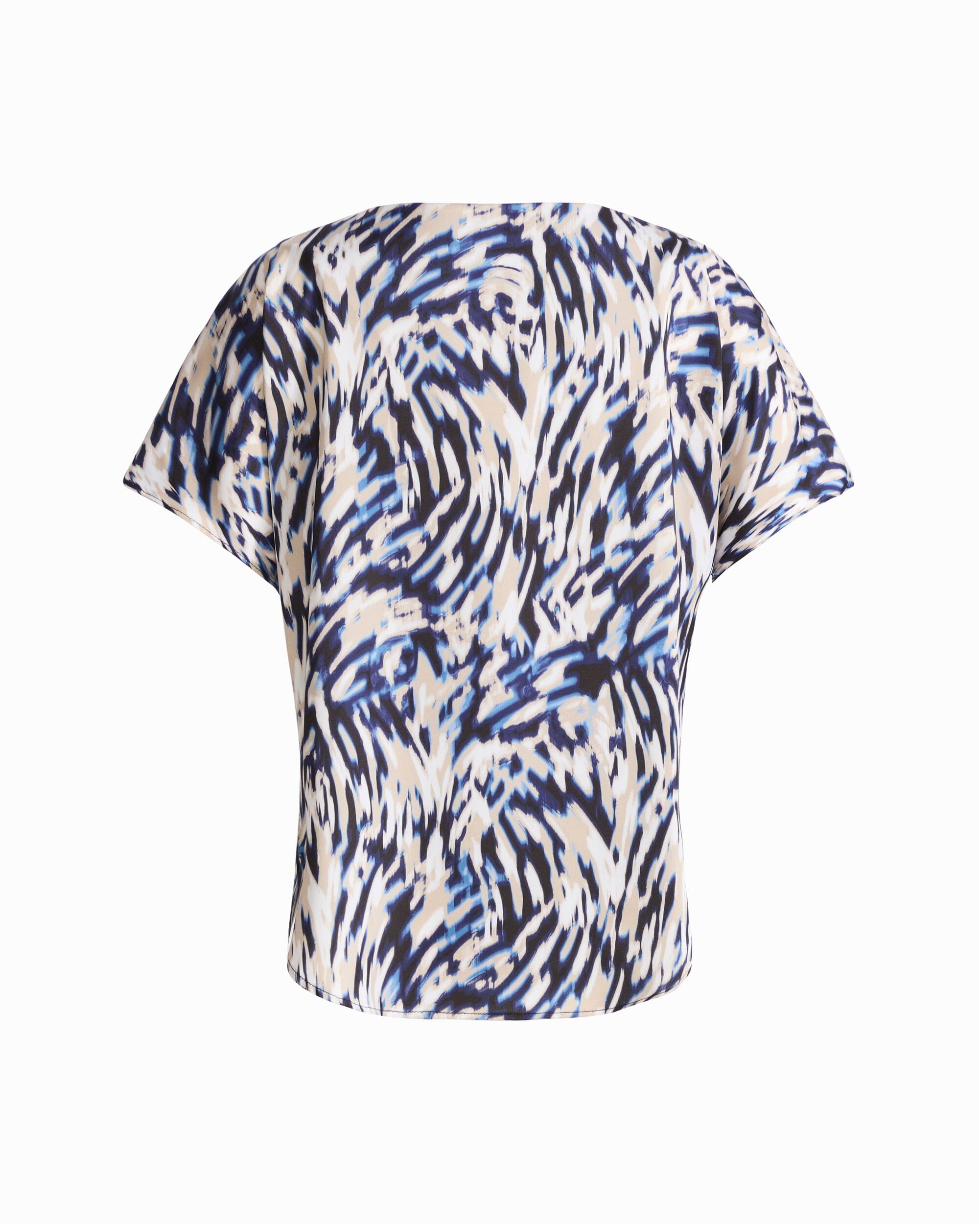 Anne Klein Short Sleeve Bateau Neck Blouse
