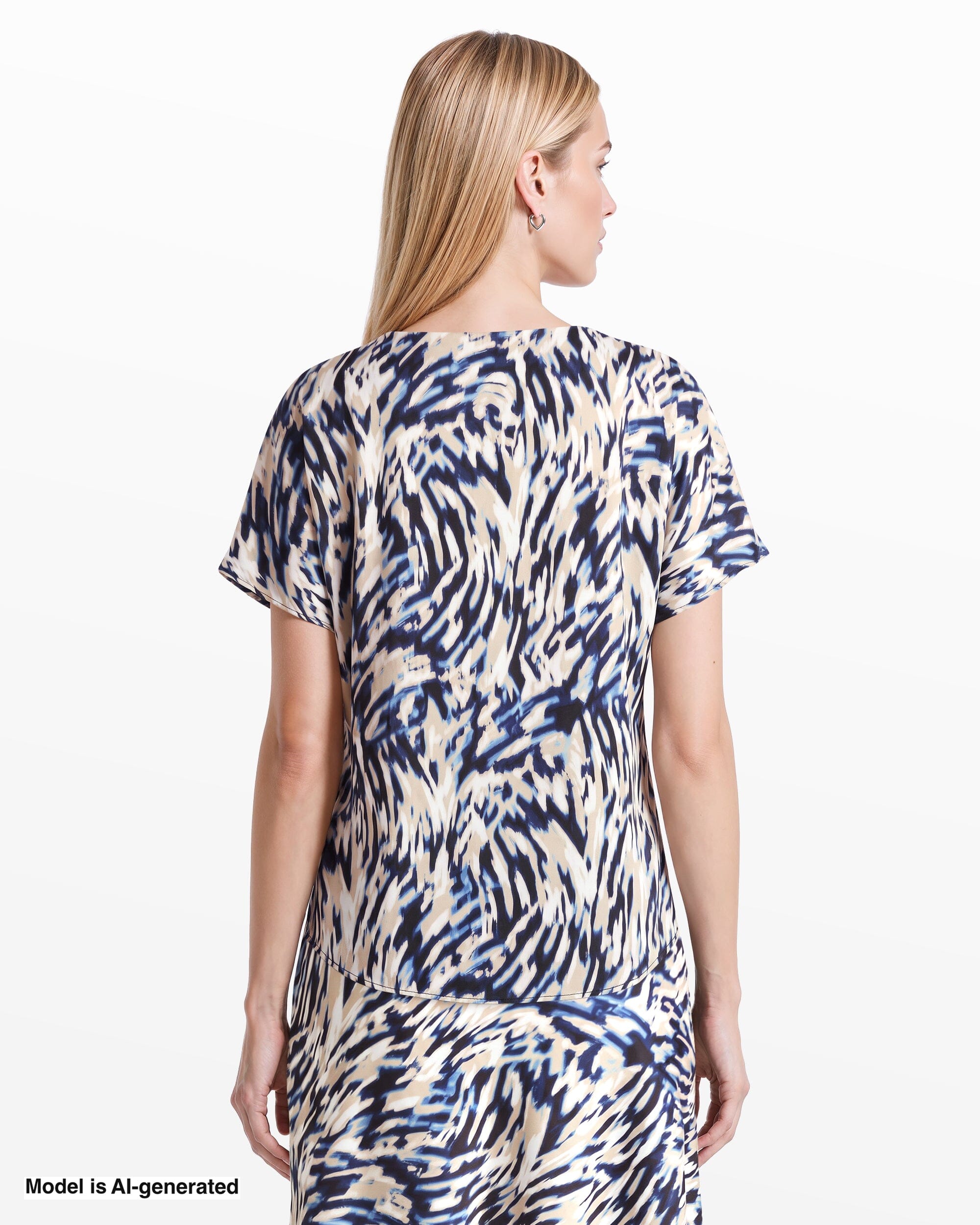 Anne Klein Bateau Neck Blouse
