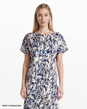 Anne Klein Bateau Neck Blouse