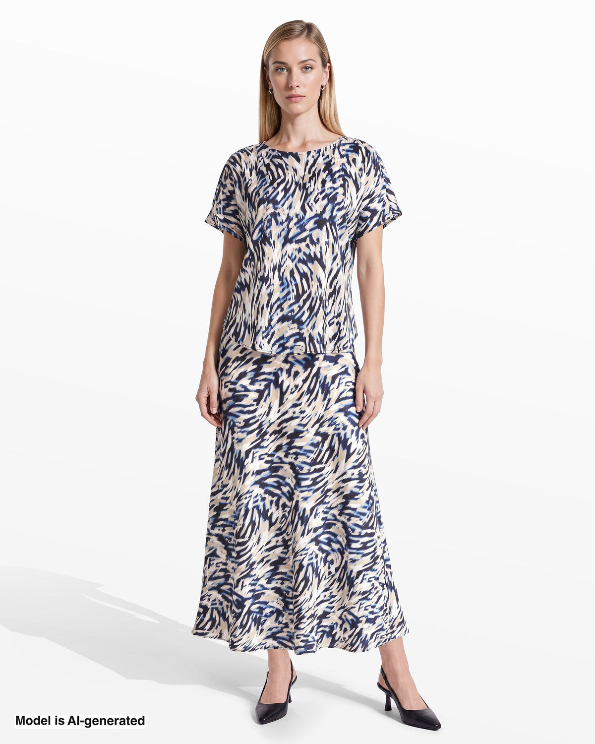 Anne Klein Bateau Neck Blouse