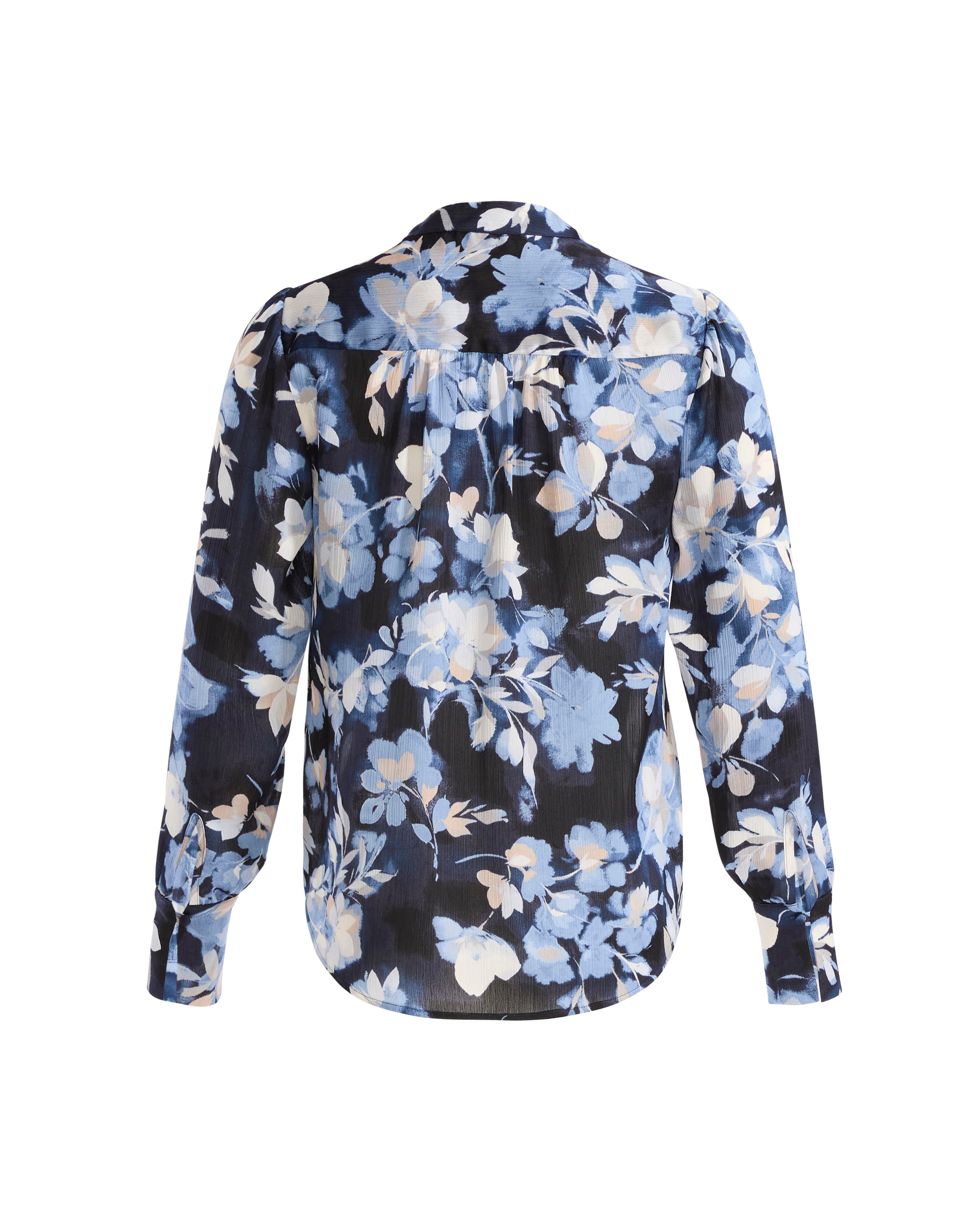 Pleat Front Long Sleeve Blouse