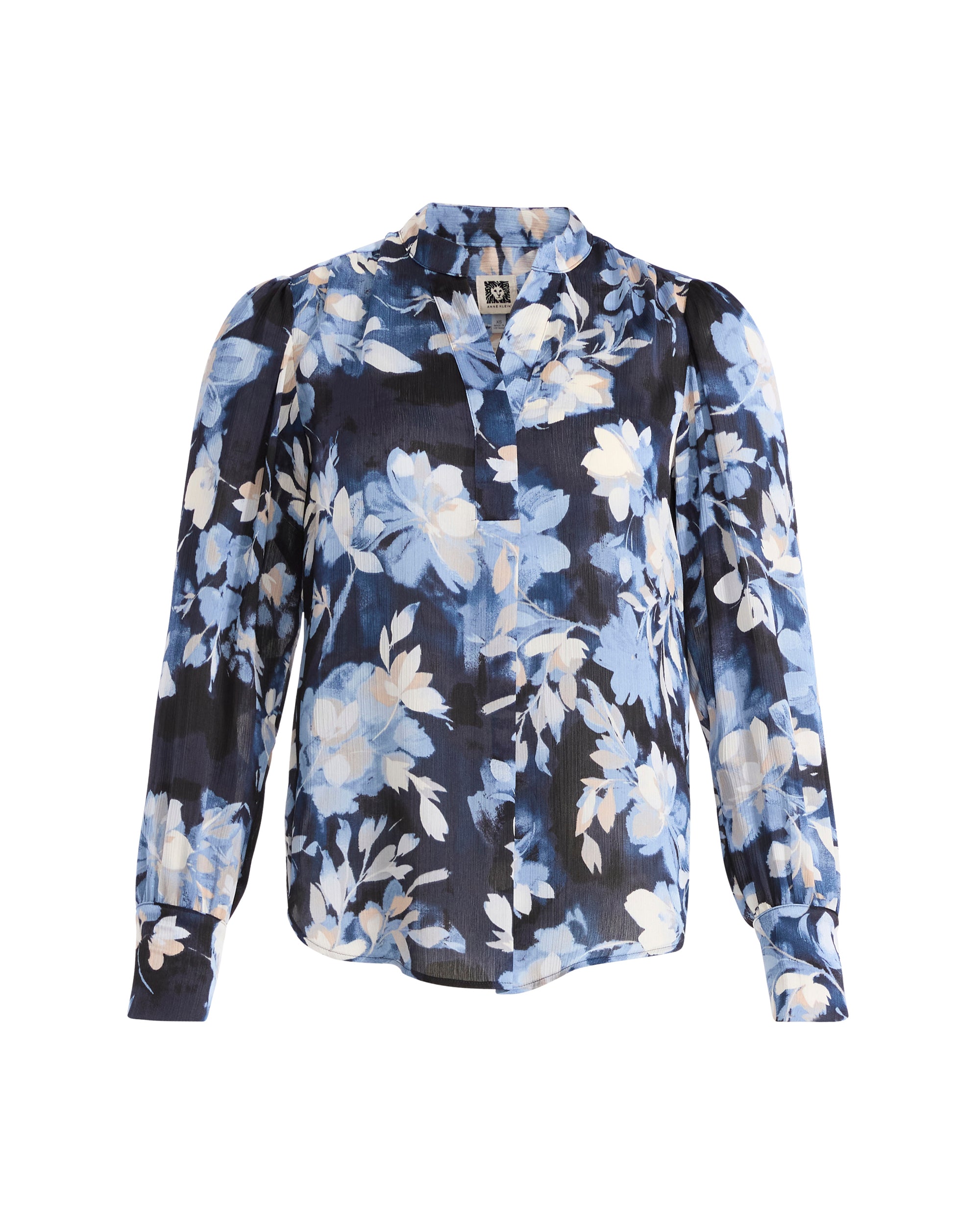 Pleat Front Long Sleeve Blouse