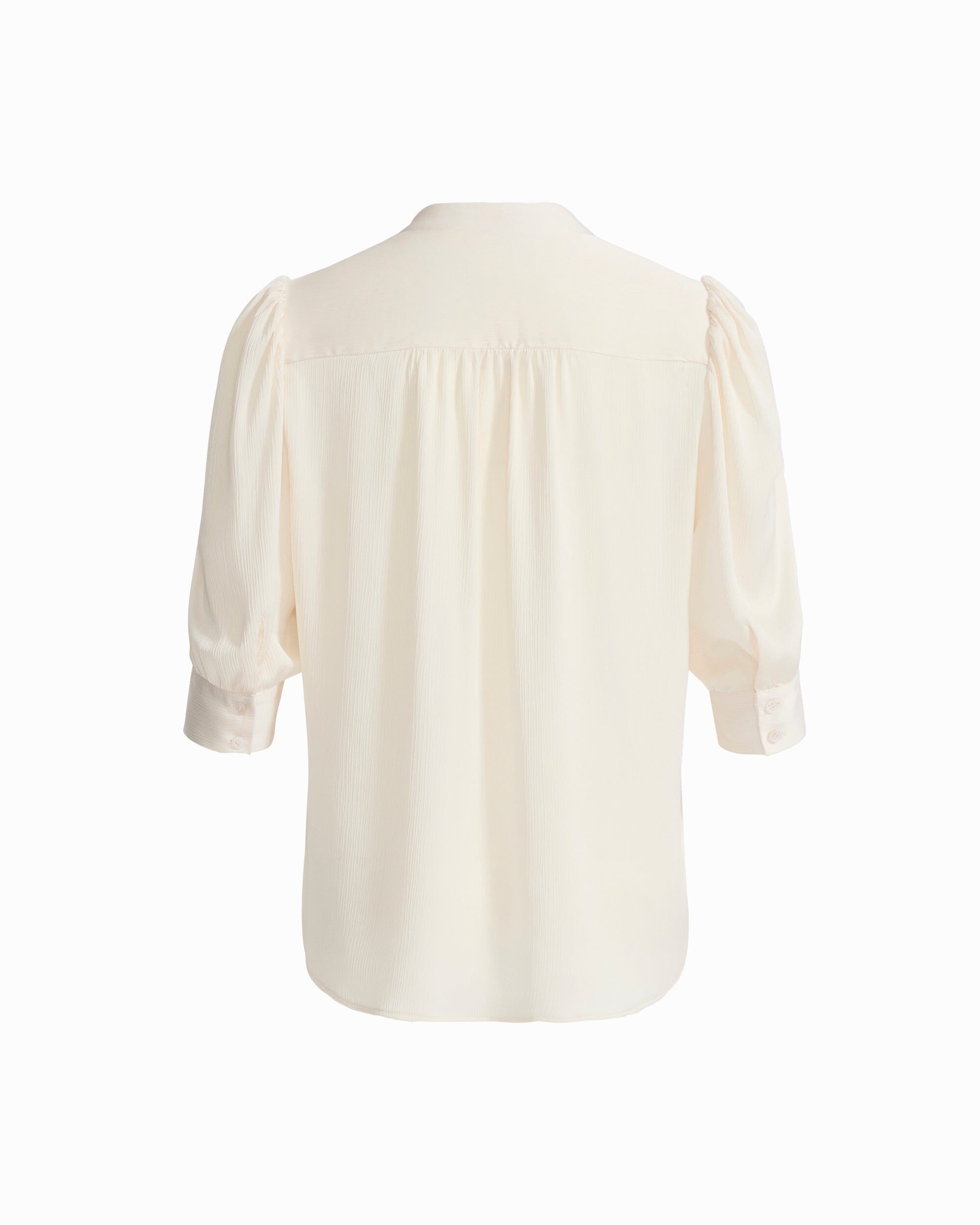 Y-Neck Top with Short Puff Sleeves Apparel & Accessories Kasper
