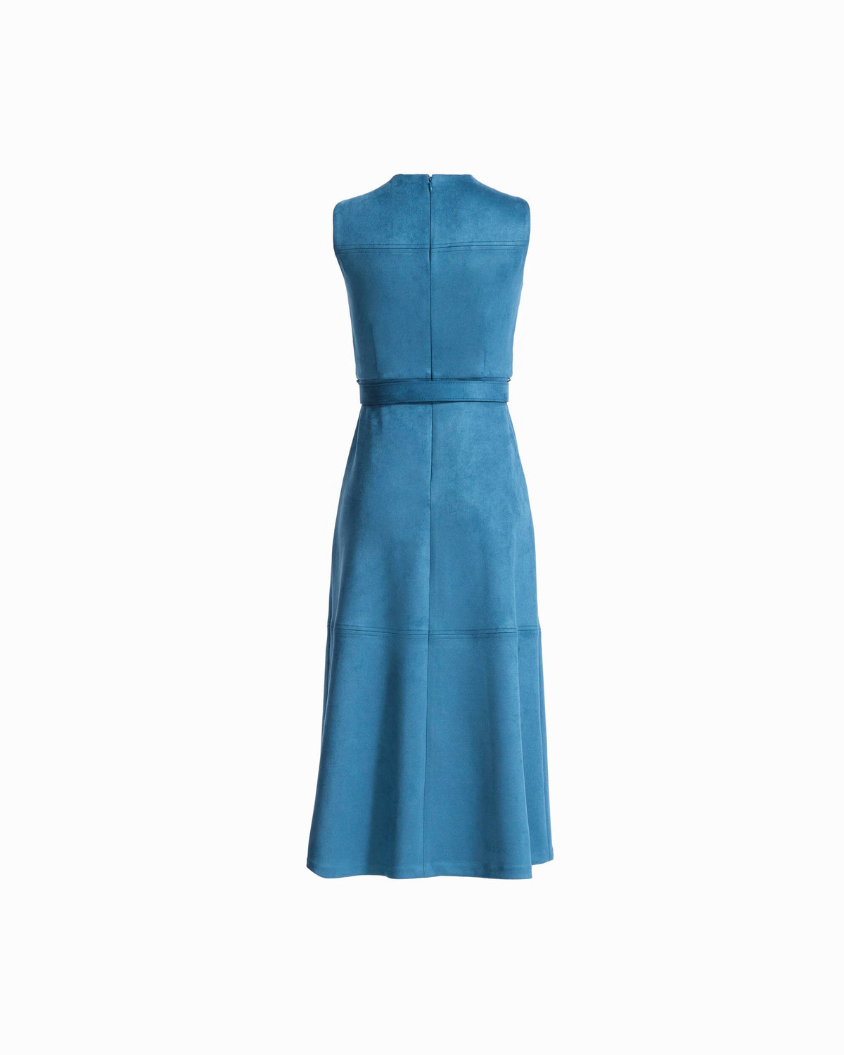 Anne Klein Sleeveless Boat Neck A-Line Midi Dress