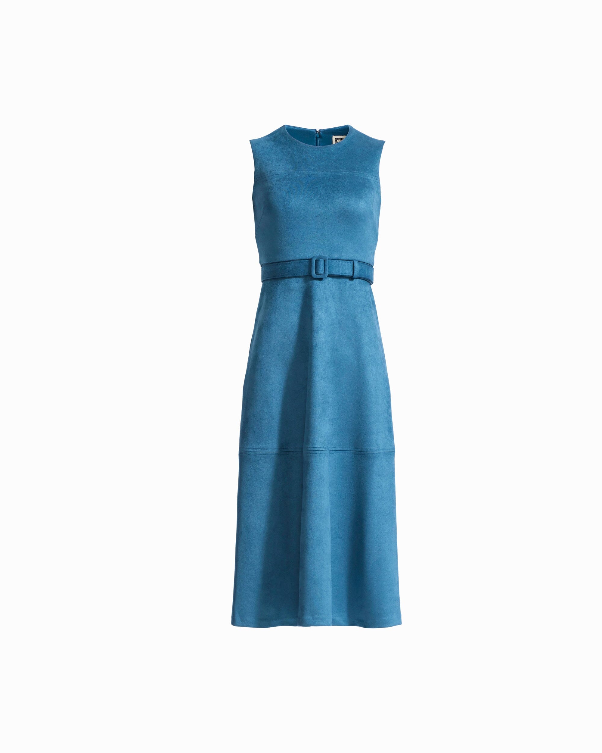 Anne Klein Women's Belted Sleeveless Midi Dress - Blue