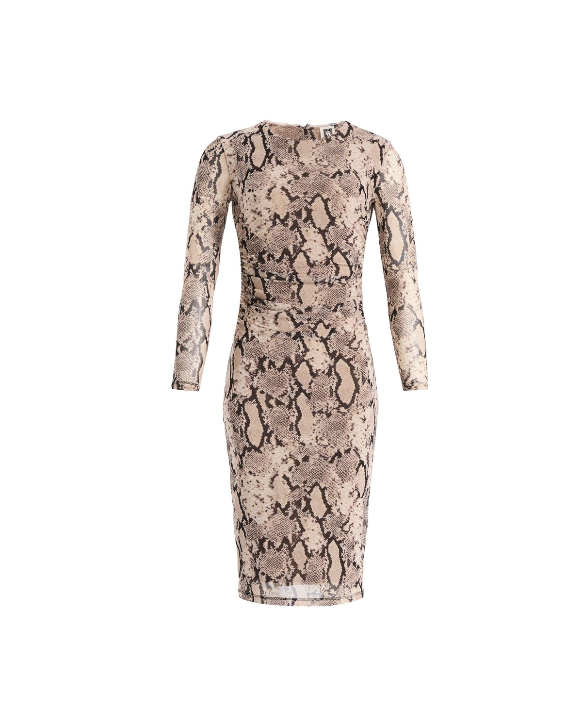 Anne Klein NATURAL CLAY MULT Snake Print Midi Dress