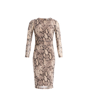 Snake Print Midi Dress