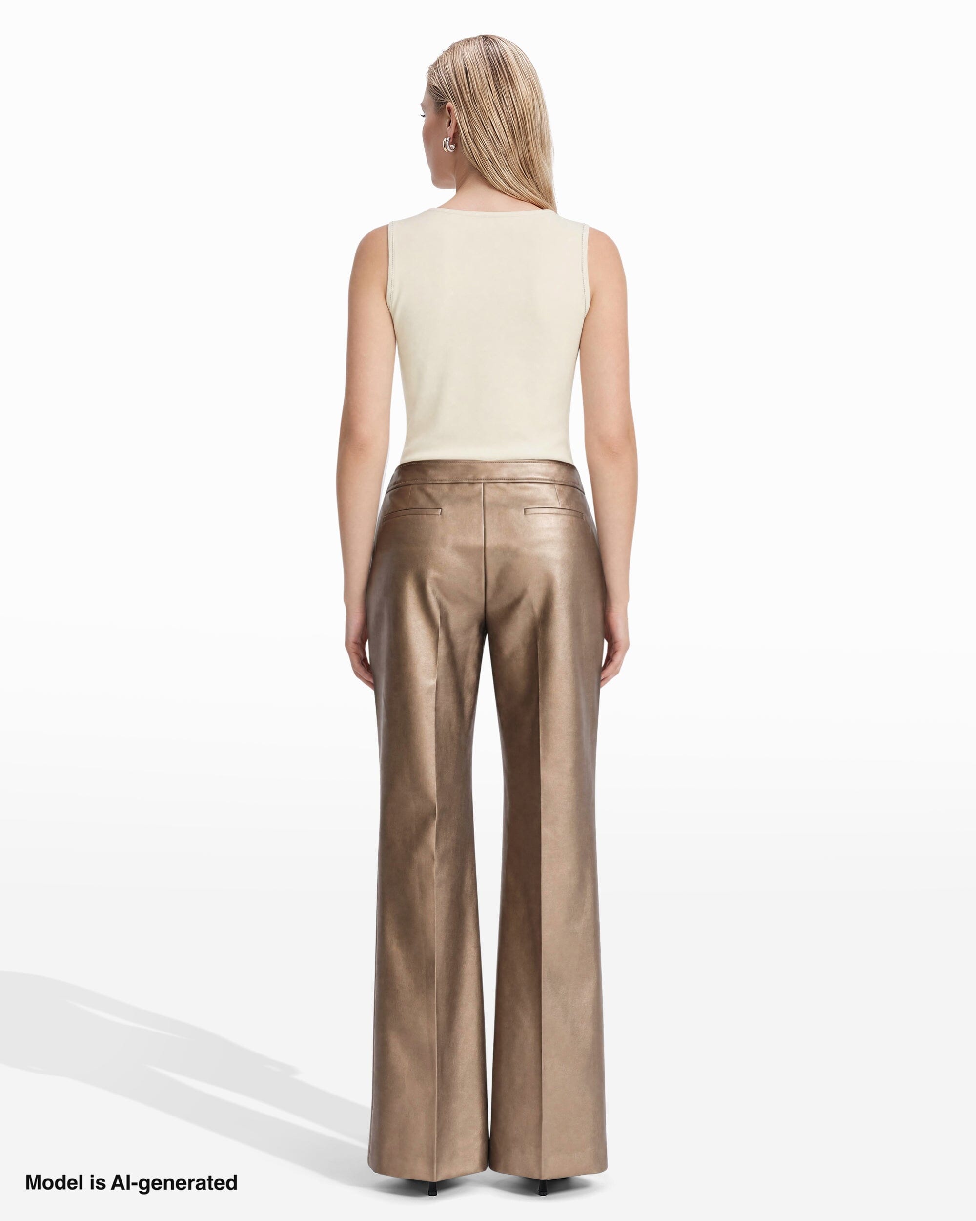 Anne Klein Metallic Boot Cut Pant