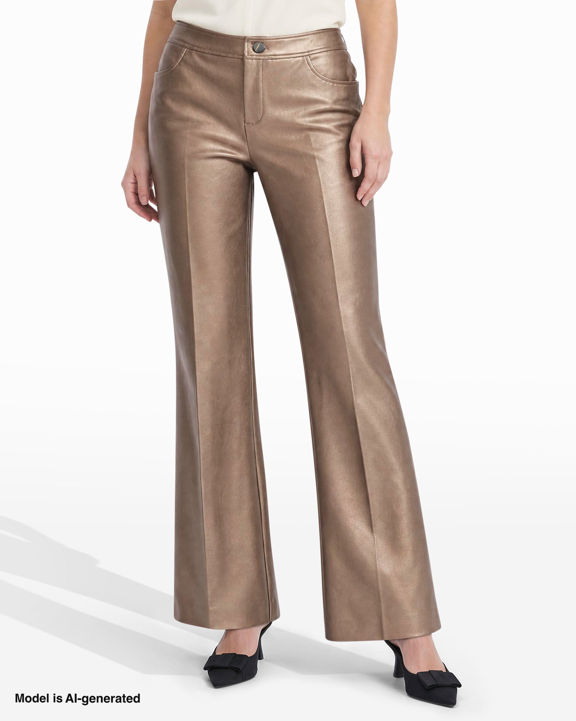 Anne Klein Metallic Boot Cut Pant