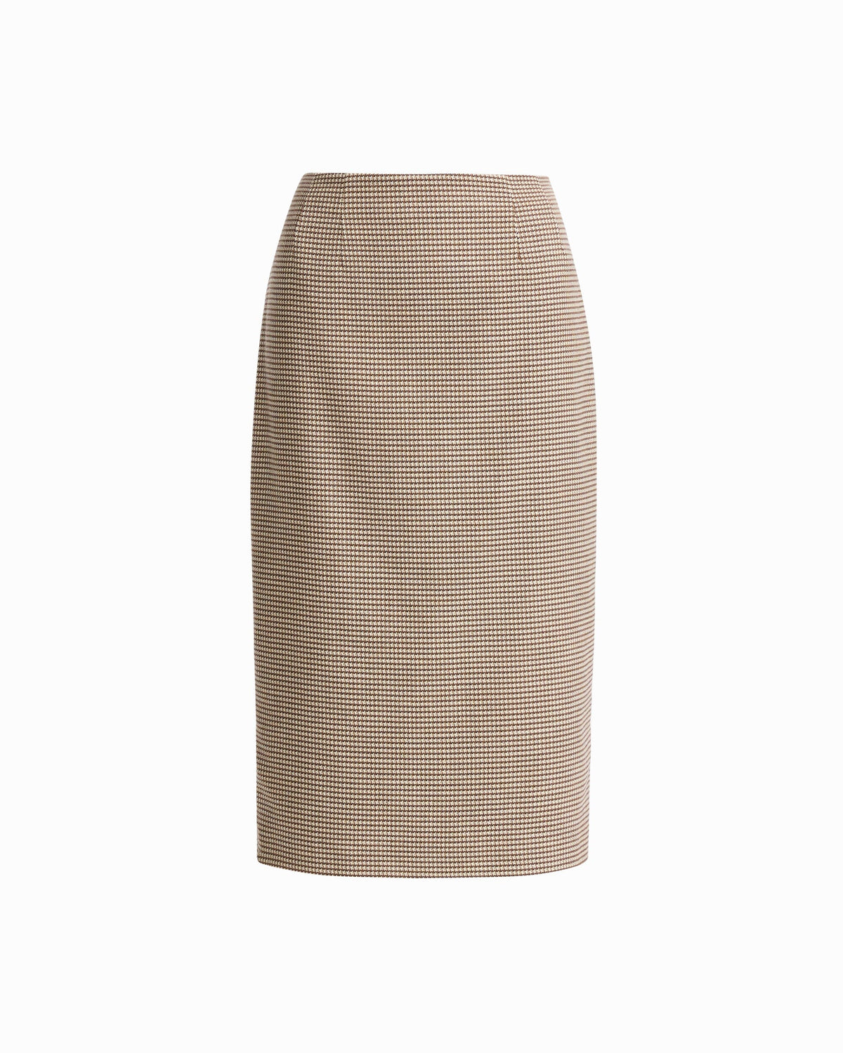 Anne Klein NATURAL CLAY MULT Center Back Zip Midi Skirt