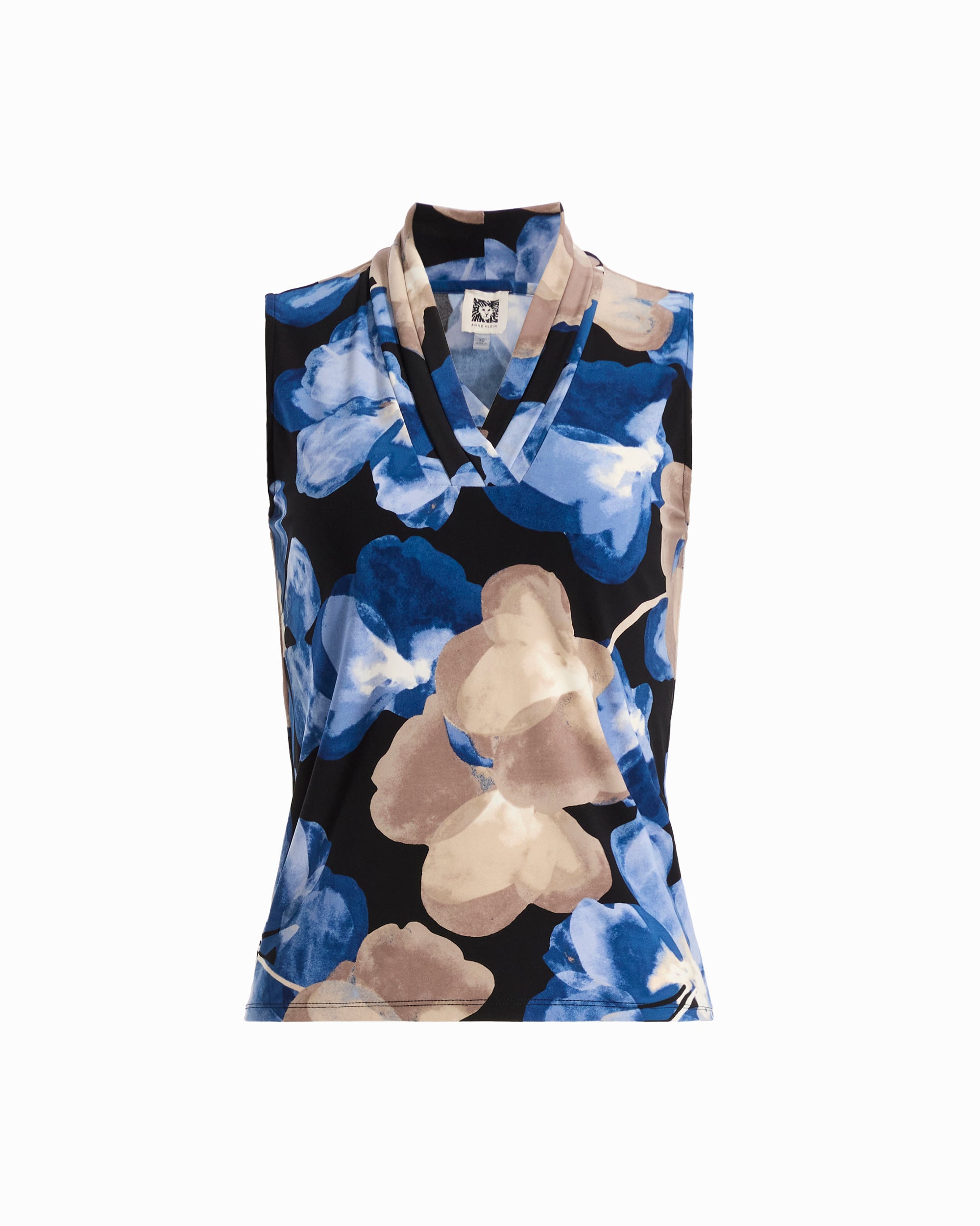 Graphic Floral V-Neck Top