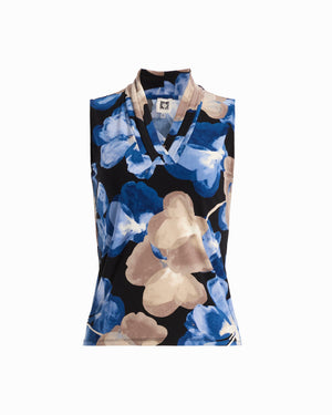 Plus Size Graphic Floral V-Neck Top