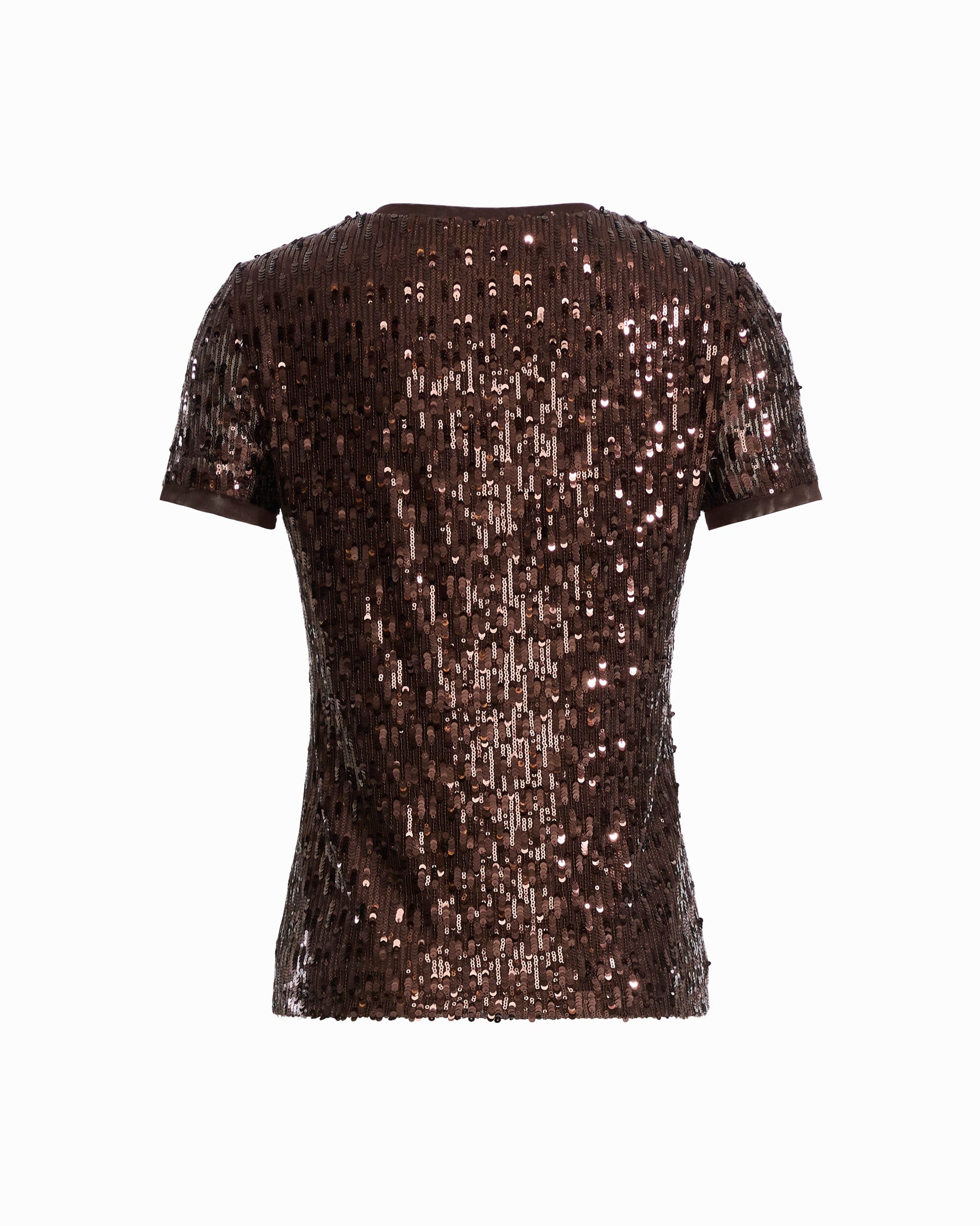 Anne Klein Sequin Crew Neck Knit Top