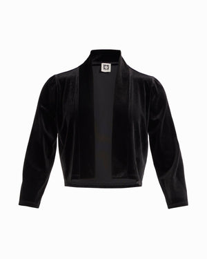 Anne Klein ANNE BLACK Three-Quarter Sleeve Open Neck Knit Shrug