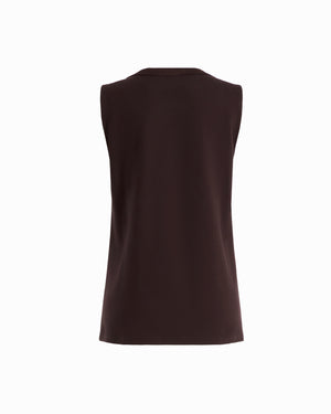 Petite Sleeveless Stud Trim Top