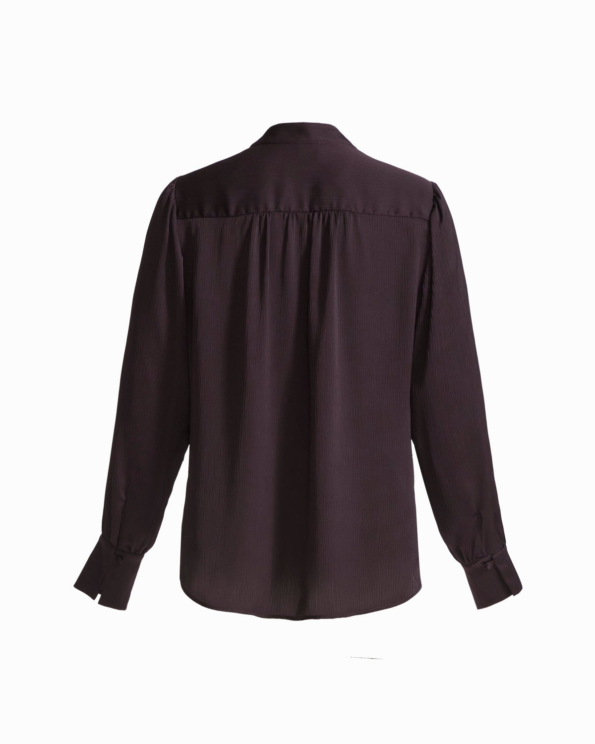 Anne Klein Long Sleeve Pleated Front Blouse