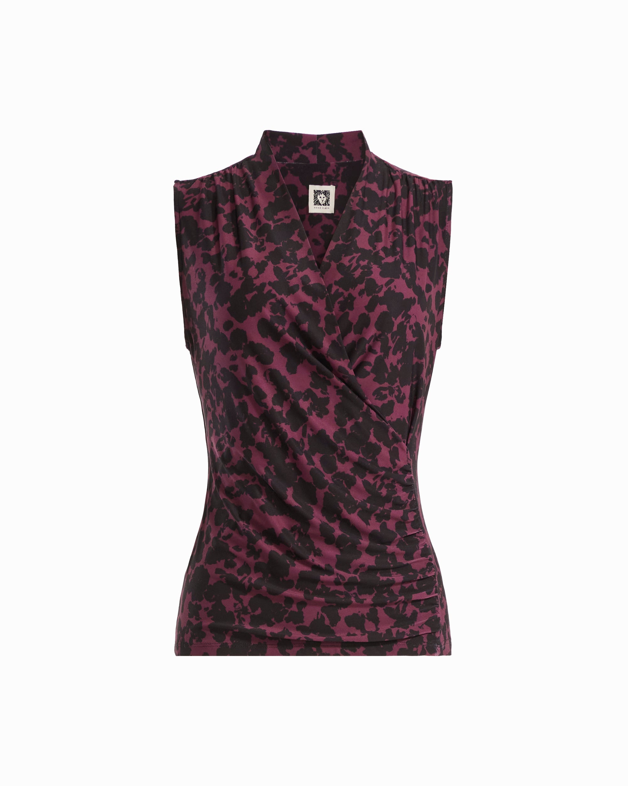 Sleeveless Faux Wrap V-Neck Top