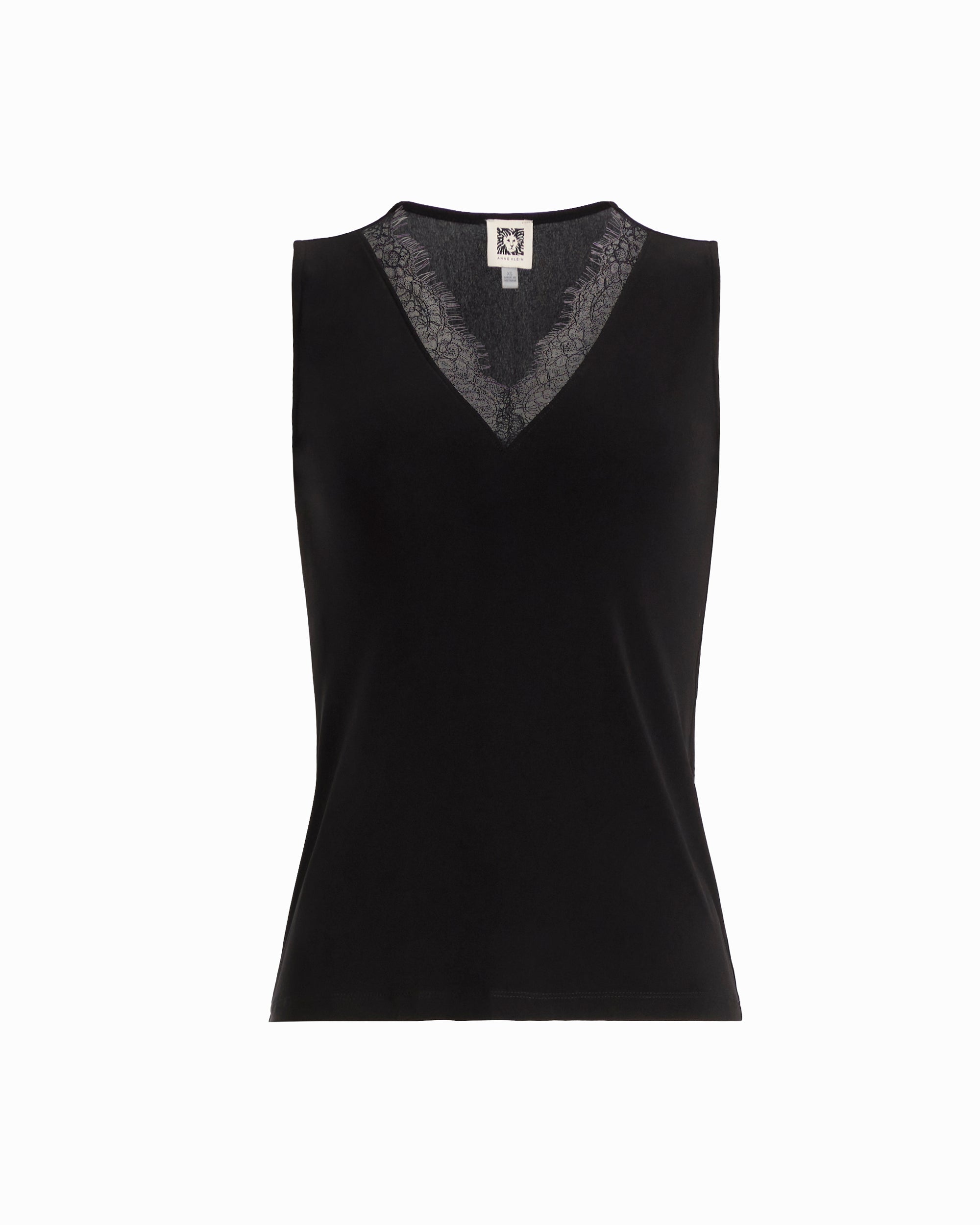 Plus Size V-Neck Lace Trim Top