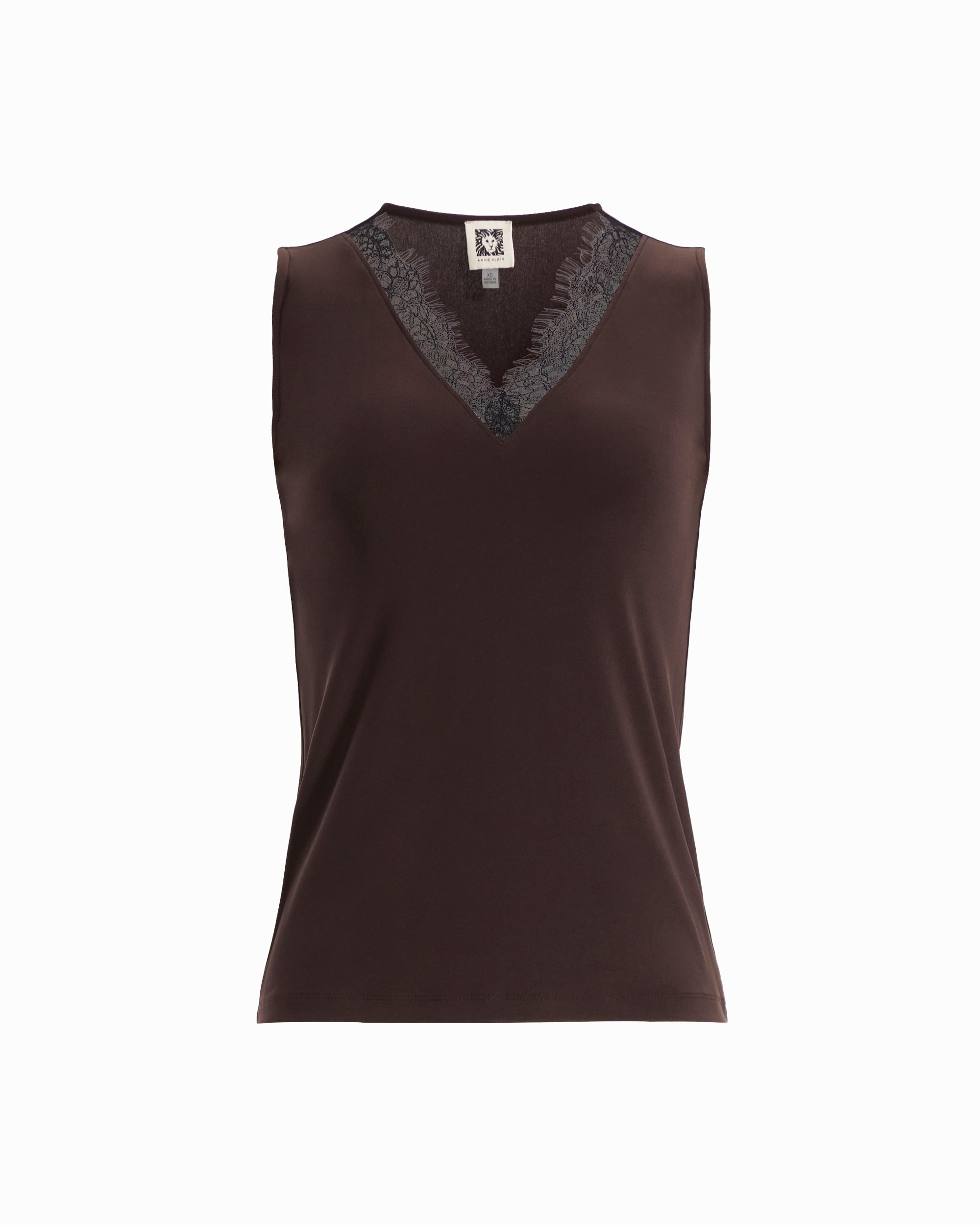 V-Neck Lace Trim Top