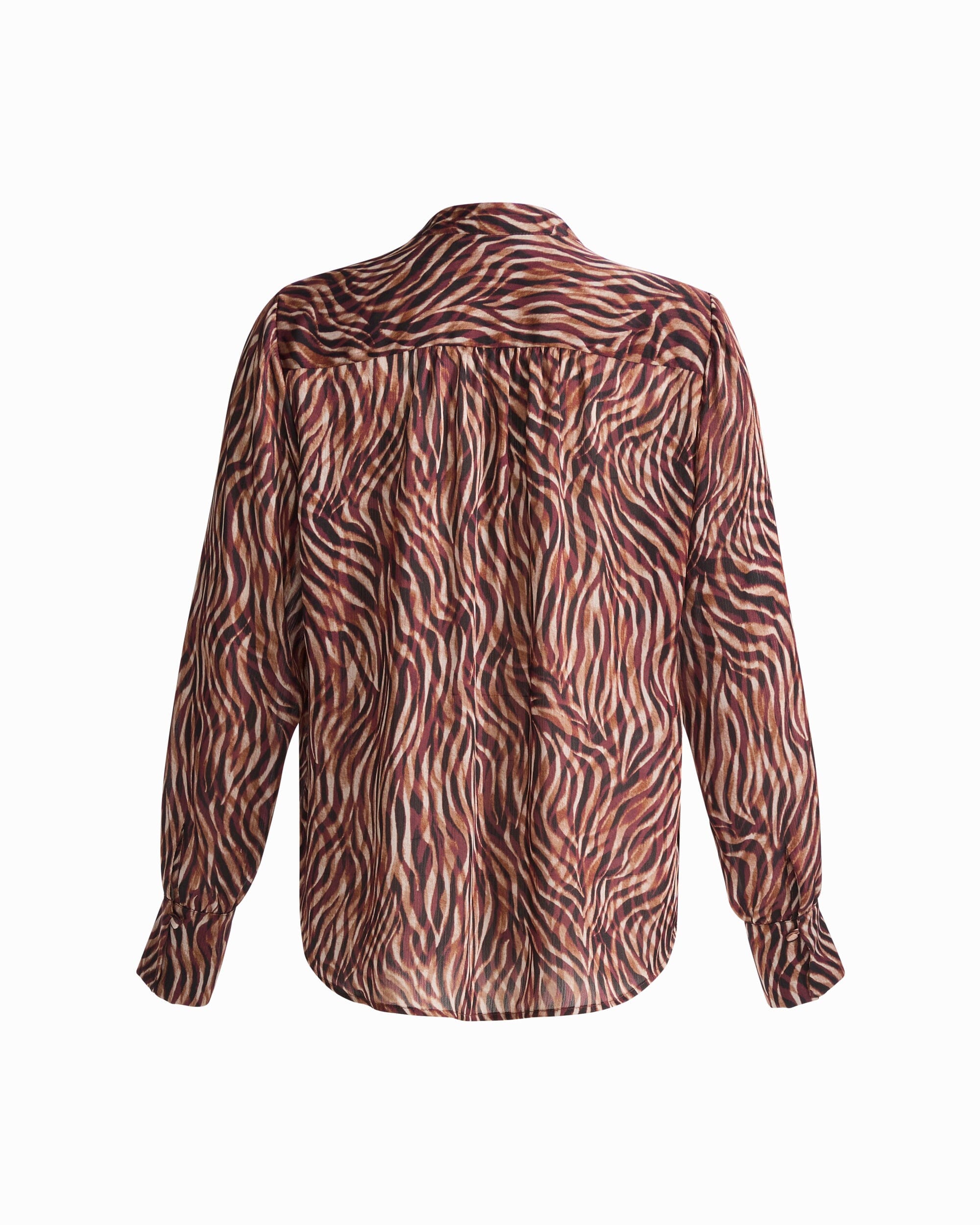 Anne Klein Long Sleeve V-Neck Pleated Front Blouse