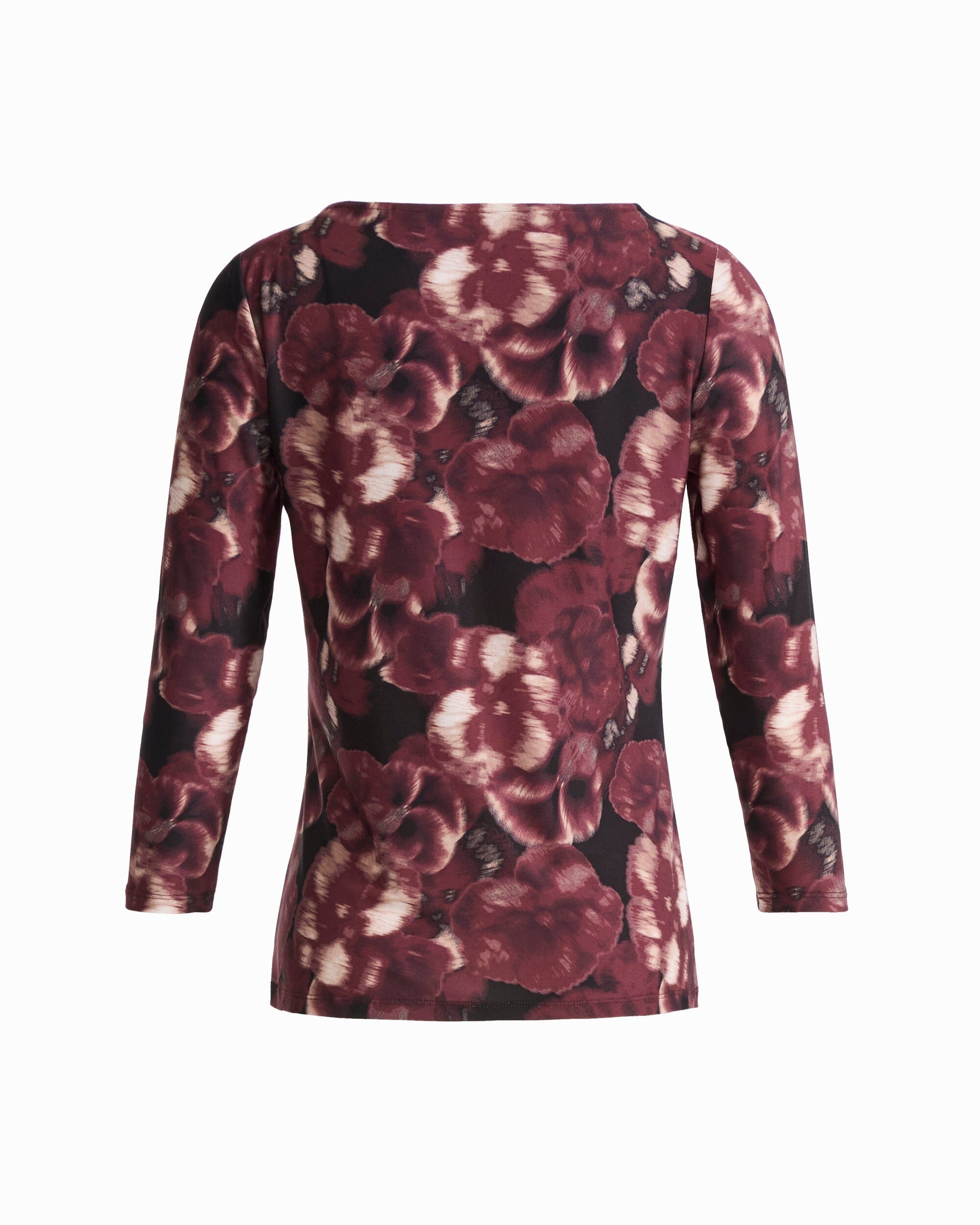 Anne Klein Three-Quarter Sleeve Asymmetric Gathered Twist Knot Hardware Knit Top