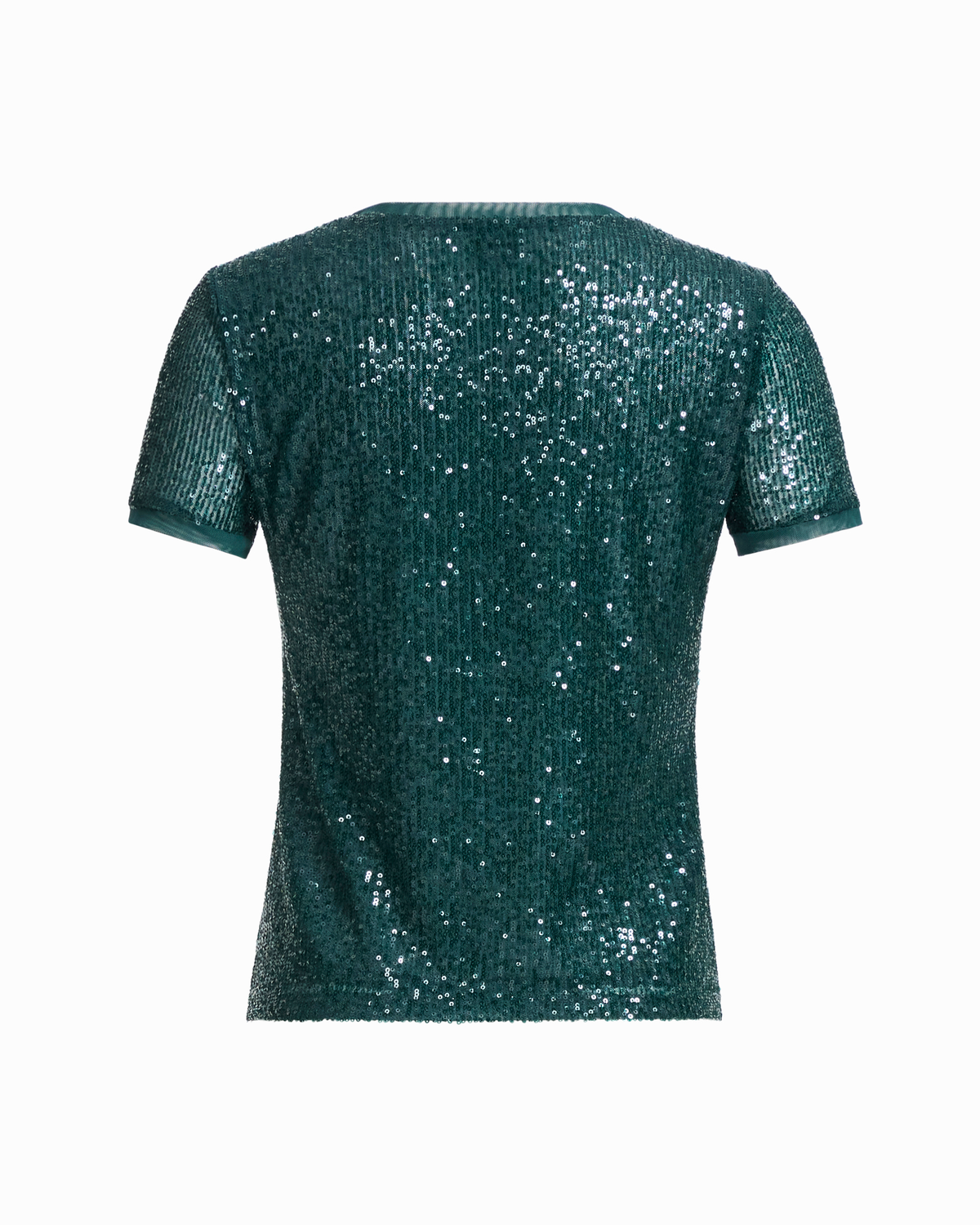 Short Sleeve Banded Neckline Knit Top