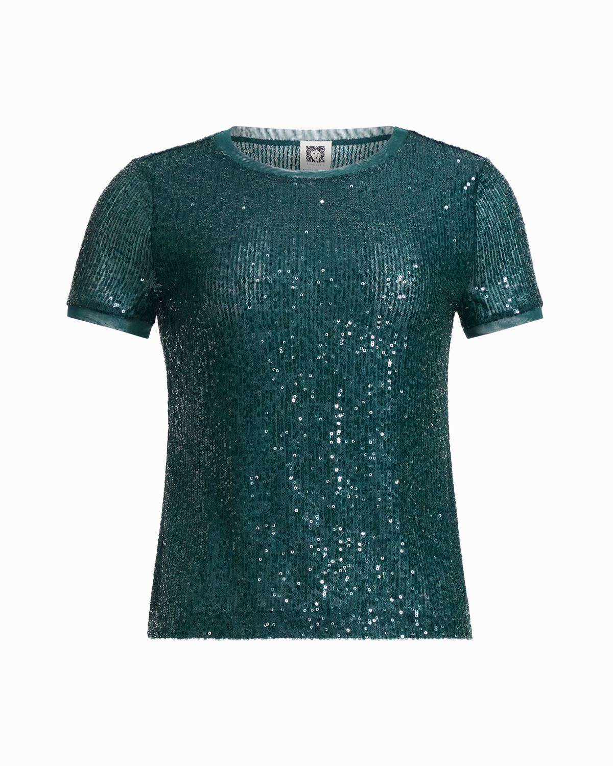 Short Sleeve Banded Neckline Knit Top