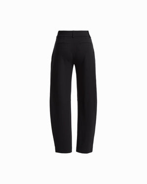 Pull-On Barrel Leg Mid-Rise Pant with Slash Pockets Apparel & Accessories Kasper