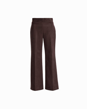 Anne Klein DEEP MAHOGANY Petite High Rise Pull-On Wide Leg Pant