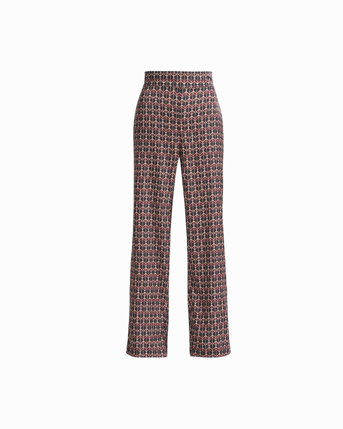 Anne Klein ANNE BLACK MULTI High Rise Pull-On Wide Leg Pant