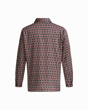 Anne Klein Button-Down Collared Long Bell Sleeve Woven Top
