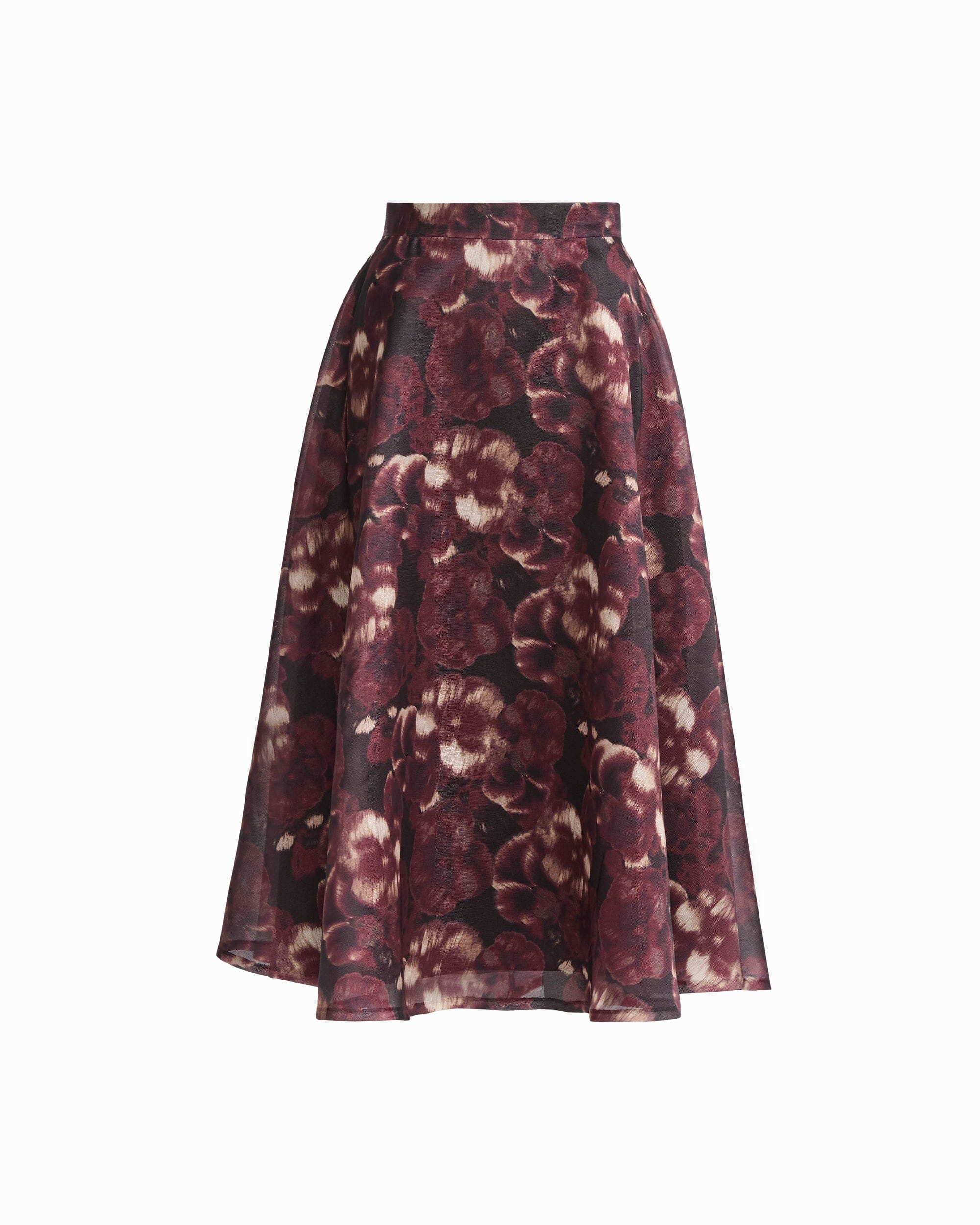 Anne Klein ANNE BLACK MULTI Circle Midi Skirt with Center Back Zip