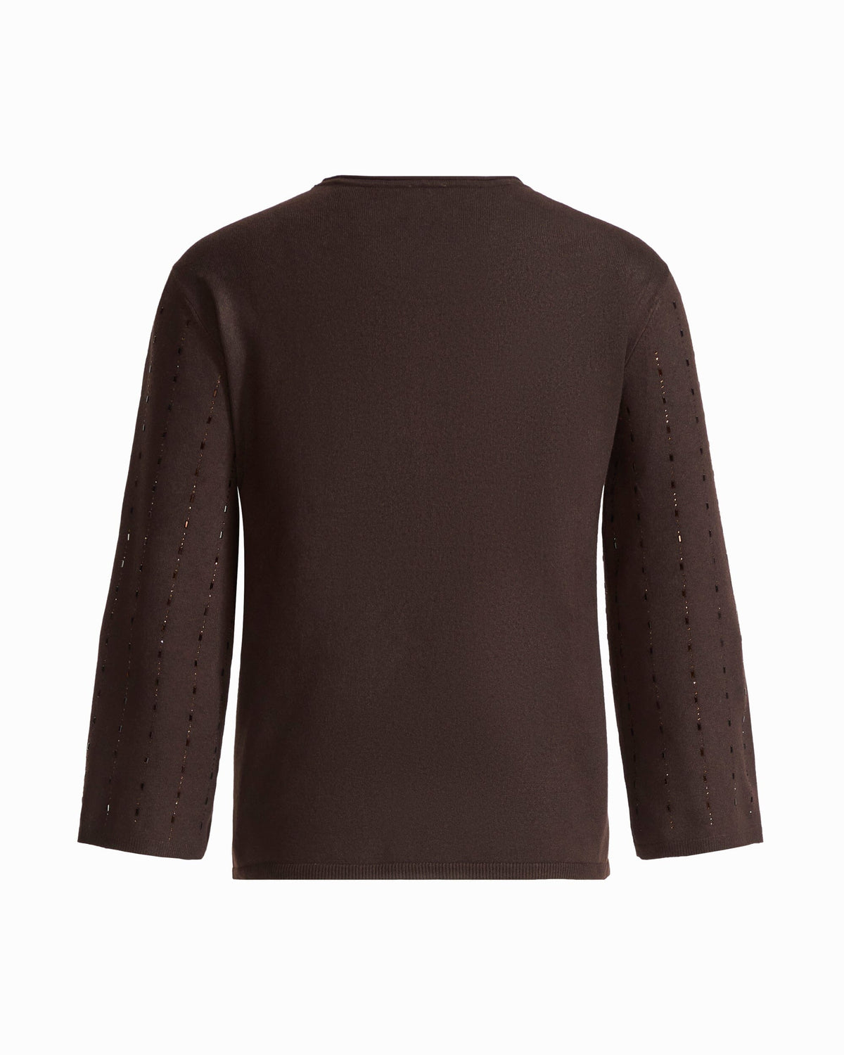 Anne Klein Petite Heat Set Crew Neck Long Sleeve Sweater