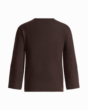 Anne Klein Heat Set Crew Neck Long Sleeve Sweater