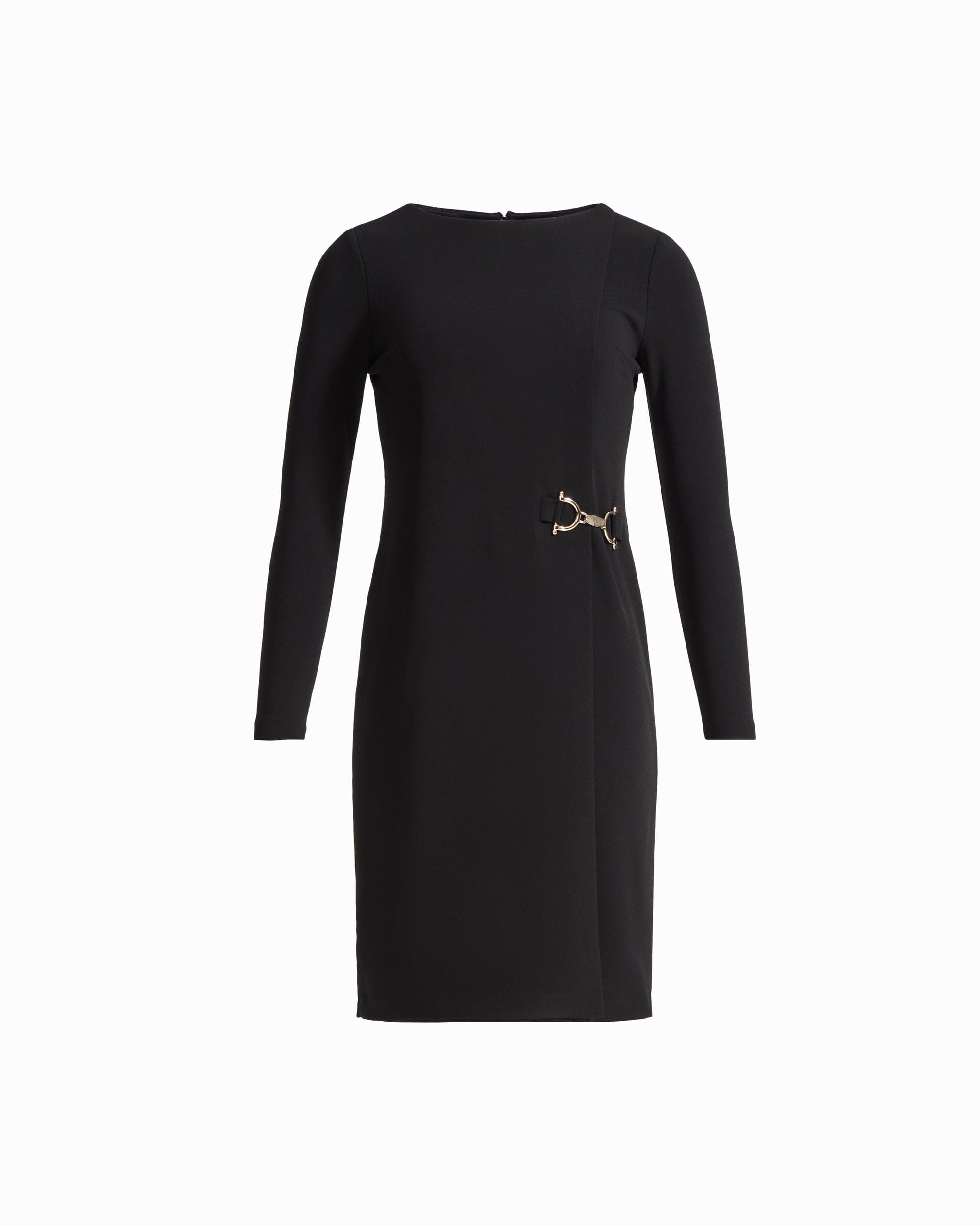 Anne Klein Long Sleeve Scuba Sheath Dress in Black at Nordstrom, Size 0